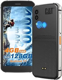 CAT S62 Cell Phone Unlocked (128GB, 4GB) 5.7" IP68 Waterproof Rugged Smartphone, 12MP Dual Camera, All Day Battery, NFC, Fingerprint Unlock, Snapdragon 660 Nano Slot(Black) New