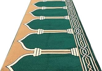 Carpet Mahal Washable Zanamaz Rolls for Prayer and Hall Size 4x20 feet Runner 0.5 inch Thickness, (Multi)
