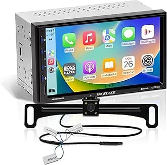 Elite BE920WCPA-C Car Stereo – Wireless Apple CarPlay & Android Auto, Double Din, 7 Inch Touchscreen, Bluetooth, No CD DVD Player, AM/FM Radio Receiver, USB, Backup Camera