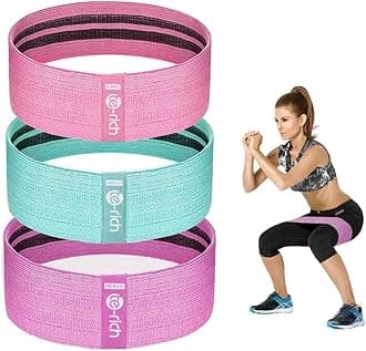Te-Rich Resistance Bands, Fabric Booty Bands for Women, Cloth Workout Bands Resistance Loop Bands, Non-Slip Thick Squat Bands for Butt, Legs, Thigh, Hip and Glute Exercise