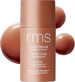 RMS Beauty Supernatural Radiance Serum SPF 30 - Lightweight Hydrating Facial Sunscreen with Antioxidants, Natural Glow Enhancer, Broad Spectrum UVA/UVB, 1 oz