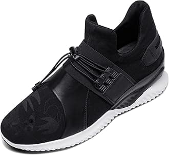 Men's Height Increase Shoes - Lace up Light-Weight Casual Walking Shoes - Fashion Height Increase Sneakers - Height Increasing 1.97-2.76 Inches