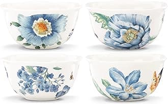 833415 Butterfly Meadow Blue 4-Piece Dessert Bowl Set