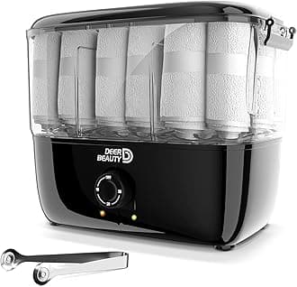 Towel Steamer-Hot Towel Warmer 600 W Tabletop Moist Towel Heater, Holds up to 18 Towels,30 Minute Auto Shut Timer,Professional Salon Equipment Towel Warmer for Facials,Spa,Barbers,Massage (Black)