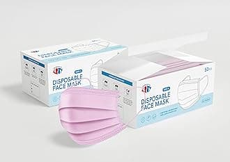 Premium Disposable Face Masks 3-Ply 3-Layer (50 Masks per Box) (Pink)