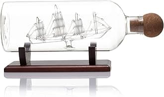 0.75L Transparent Glass Ship in a Bottle Decanter