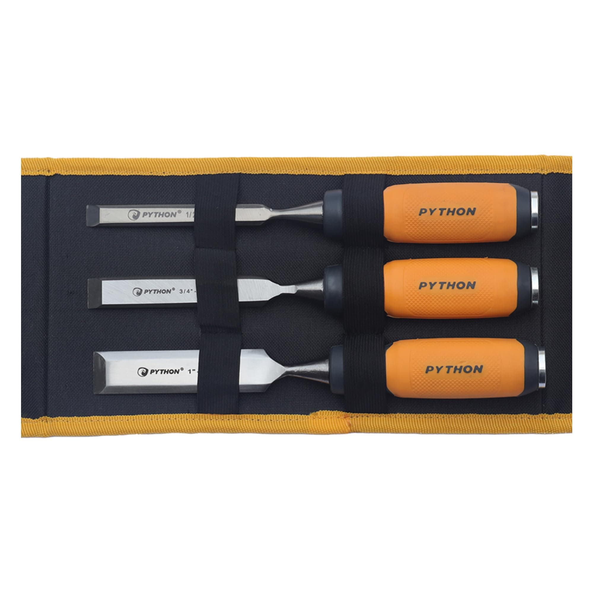 Python Pro 3Pcs Wood Chisel Carving Carpenter Set (12MM, 19MM, 25MM)