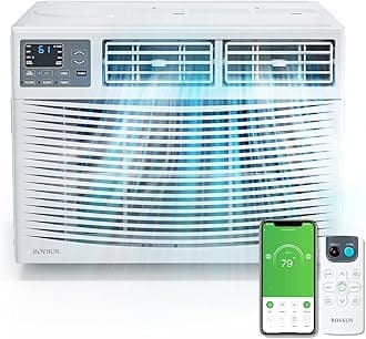 Smart 18000BTU Window Air Conditioner with WiFi, Energy Saving Window AC Unit with Remote & App Control & Timer Function & Easy Install Kit, for Rooms up to 1000 Square Feet, 230V/60Hz, White