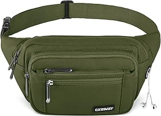 Fanny Packs For Women & Men Waist Pack Hip Bum Bag with Multi-Pockets Large Capacity Waterproof Casual Bum Bag for Disney Traveling Casual Cycling Running Hiking (Army Green)