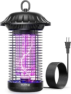 LED Bug Zapper Indoor Outdoor, Up to 50,000 Hours Lifespan Lamps, 6.5 ft Power Cord, High-Voltage, Mosquito Zapper, Fly Trap Mosquito Trap, Fly Killer Fly Zapper -MO008C
