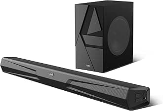 Aavante Bar Quake Pro, 240W Signature Sound, 2.1CH, Wireless Subwoofer, BT v5.3, Multiple Ports, Bass & Treble Controls, Bluetooth Sound bar, Home Theatre Soundbar Speaker (Premium Black)