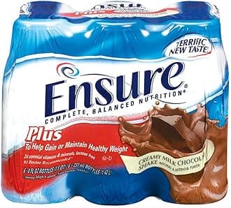 EnsurePlus Complete Balanced Nutrition Drink, Creamy Milk Chocolate Shake, 8 oz Bottles, 24 pk