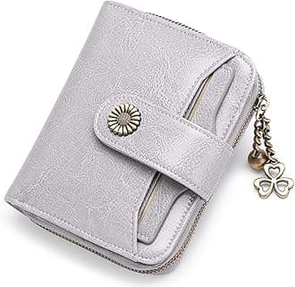 SENDEFN Purses for Women Genuine Leather Small Bifold Compact Womens Wallet with RFID Protection