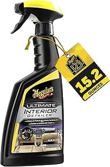 Meguiar's G16216 Ultimate Interior Detailer, Protects Interior Surfaces from Dirt and Grime, Leaves Your Surfaces Protected from UV Rays and Giving It a Lasting Finish, 15.2 Oz Spray Bottle