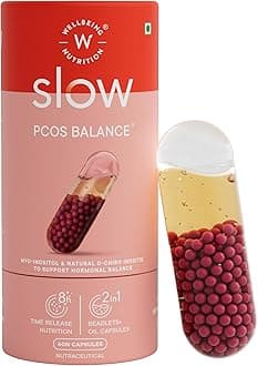 Wellbeing Nutrition PCOS Supplement for Women | Caronositol, Myo-inositol, Vitamins | Balance Hormones, Regularize Periods, Reduce Acne & Facial Hair | Weight Management | 60 Veg Capsules