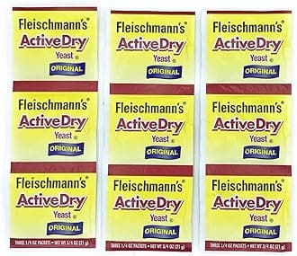 Fleischmann's Yeast, Active, Dry, 0.75-Ounce Packet (Pack of 9)