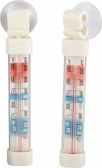 Winco Freezer/Refrig Thermometer, 2-7/8"L, 2/pk, Suction Cup
