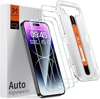 DIMONCOAT 4 Packs [Auto Alignment Kit] Screen Protector for iPhone 14 Pro Max 6.7'' with 2 Packs Camera Protector [10X Military Protection] Tempered Glass HD Film, Case Friendly