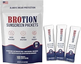 Broad Spectrum SPF 50 Travel Size Sunscreen Packets – Water Resistant and Non-Greasy – Oxybenzone & Octinoxate Free – Perfect Party Favors 0.34 Fl Oz (Pack of 10)
