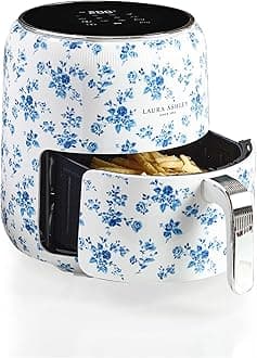 Digital 9-in-1 Large Air Fryer 4.75 Quarts | Beautiful Air Fryer with China Rose Floral Print | Compact Airfryer with Rapid Air Technology for Healthy & Energy-Efficient Cooking