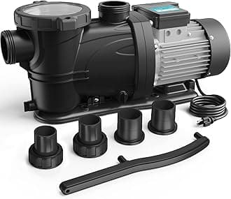 In/Above Ground Pool Pump, Self Primming High Flow (Single Speed, 2HP, 8120 GPH, 115V)