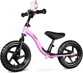 KRIDDO Toddler Balance Bike 2 Year Old, Early Learning Interactive Push Bicycle, Steady Balancing, Gift Bike for 2-5 Boys Girls, Purple