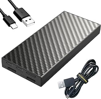 Nitecore NB20000 Power Bank, 20000mAh 45W Fast Charging QC PD Compatible with iPhone, Samsung Galaxy and Tablets with Lumentac USB Charging Cable