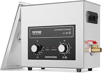 6L Sonic Cleaner with Heater Timer & Basket, Professional Digital Sonic Cavitation Machine, 180W Cleaning Machine for Watch Instruments, Glasses, Coin, Metal Parts, Tool