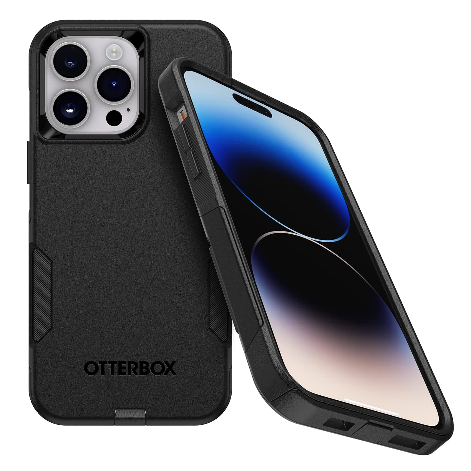 OtterBox iPhone 14 Pro Max (ONLY) Commuter Series Case - BLACK, slim & tough, pocket-friendly, with port protection