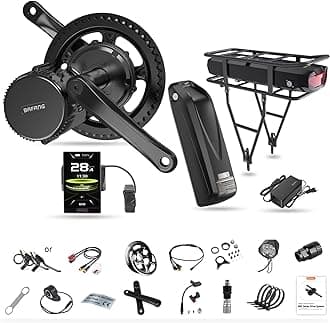 Mid Drive Ebike Conversion Kit CAN protocol 48V 1000W 750W 250W BBS01B BBS02B HD Mid Motor Electric Bike Conversion Kit with Optional Ebike Battery and Display DIY for MTB and Road Bike
