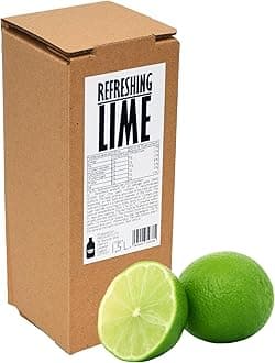 Fresh Lime Juice not from concentrate - 1 carton 1,5 liters - Fruit Pure Limes Juices NFC - Pressed Semi Sweet Drink - No added Sugar - Natural Free Press drinks - For Cocktails
