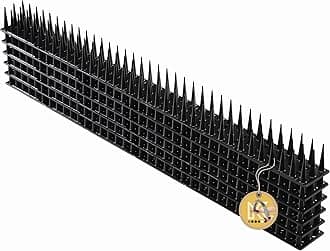 KADAX Plastic Spikes, 52 x 4.5 x 3.5 cm, Wall Spikes, Fence Spikes, Bird Spikes, Bird Repellent, Pigeon Repellent, Deterrent for Birds, Cats, Anti Climb Spikes (6, Black)