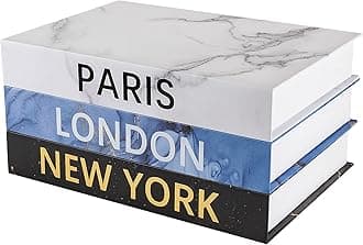 YD SZ YADOO Home Decorative Books: Faux Book for Decoration Storage Box for Coffee Table Decor Book, Set of 3 Stacked Books for Book shelf Décor