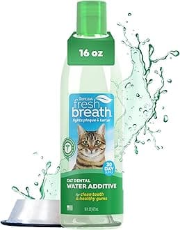 – TropiClean Fresh Breath for Cats | Cat Dental Care and Teeth Cleaning | Breath Freshener | Water Additive for Cats | Made in the USA | 473 ml