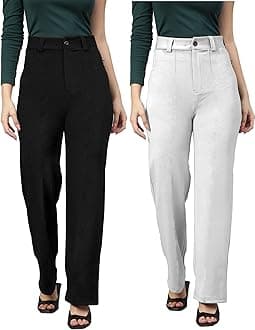 Trousers for Women, Formal Pants for Women, Straight Fit Pants