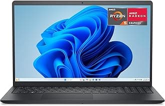 Dell 15 Laptop DC15255-15.6-inch FHD 120Hz Display, AMD Ryzen 5-7520U, 8GB LPDDR5 RAM, 512GB SSD, AMD Radeon 610M Graphics, Windows 11 Home, Onsite Service - Carbon Black