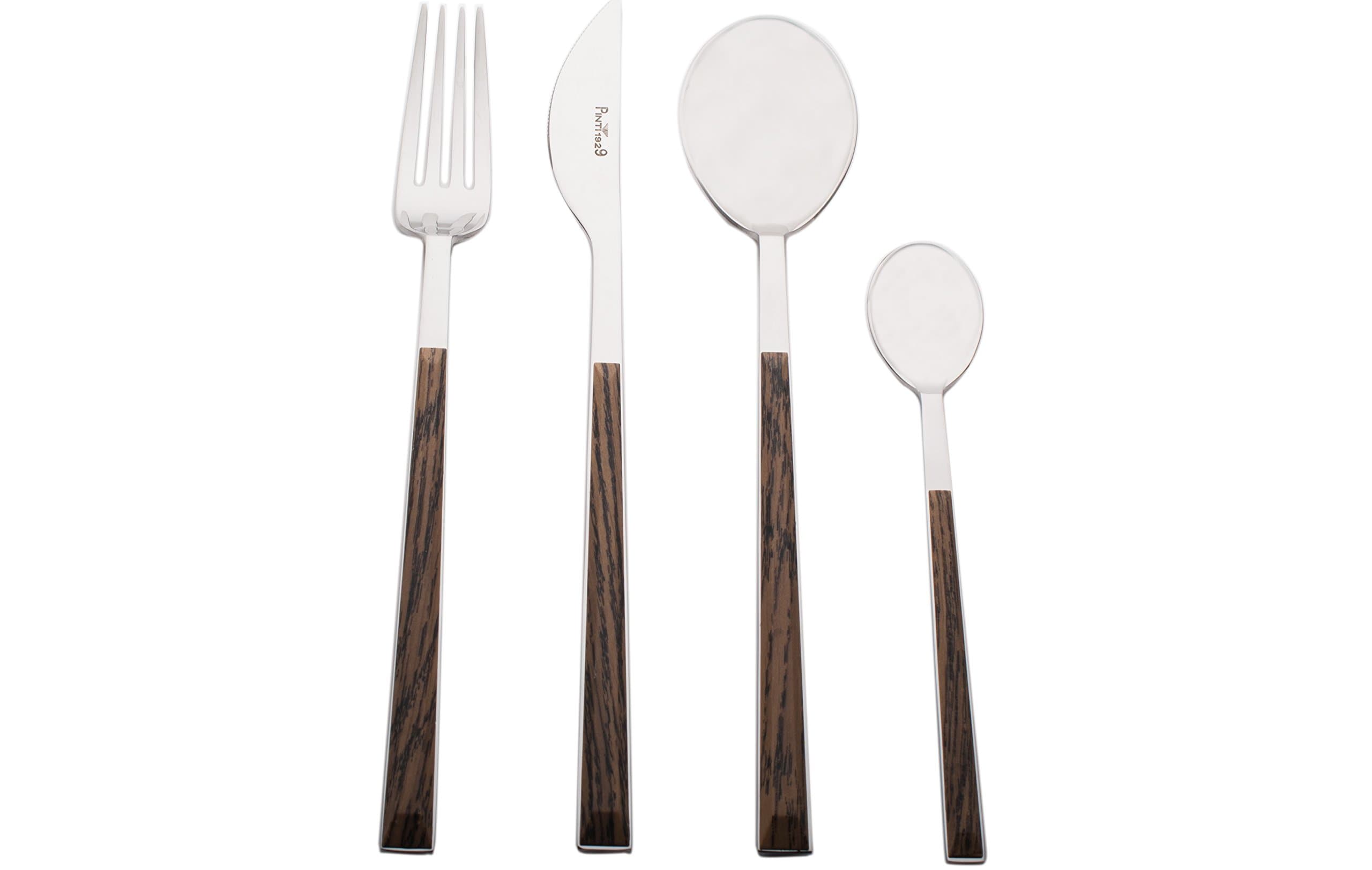 Pinti Sushi Queen for Red Vanilla 24 Piece Flatware Set, Wenge