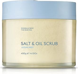 Body Scrub - Salt & Oil Exfoliating Body Scrub with Dead Sea Minerals and Essential oils for a Rejuvenated Glow, Ocean Mist Scent, 400 GR.