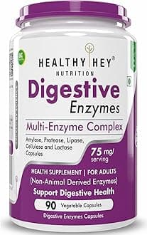HealthyHey NutritionDigestive Enzyme - Multi-Enzyme Complex - 75mg - Support Digestive Health - 90 Vegetable Capsules