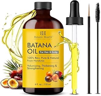 Botanic Hearth Batana Oil for Hair Growth Dr Sebi, 100% Raw Pure from Honduras, For Hair's Growth, Scalp Treatment Promotes Thickness, Strengthening, All Hair Types | 4 oz (118 ml)