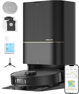 DREAME X30 Ultra Robot Vacuum Cleaner with Detachable and Lift-Up Mop, Auto Empty Robot and Mop Combo with Side Brush, 8300Pa Suction, Self-Cleaning Mop and