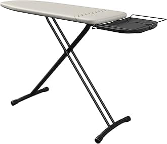 Ironing Board Comfortboard Beige, 38cm x 120cm, 100% Cotton, Adapts to Most Steam Generators, Adjustable Height, Iron Rest, Secure Closure System, Easily Stored