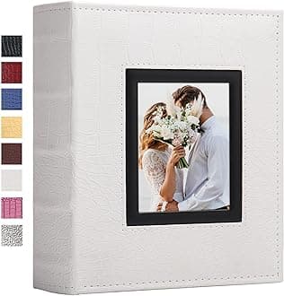 Vienrose Photo Album for 200 4x6 Photos Leather Cover Extra Large Capacity Picture Book for Wedding Baby Vacation