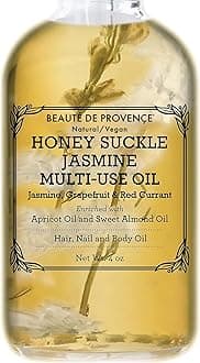 BEAUTE DE PROVENCE Honey Suckle Multi-Use Face, Body & Hair Oil - Hydrates Skin, Restores Shine - With Apricot, Coconut Oil & Vitamin E - 4 Fl Oz