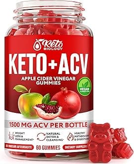 Keto ACV Gummies for Weight Loss & Detox - ACV Keto Gummies 1500 mg - Vegan Apple Cider Vinegar Gummies for Ketosis, Metabolism & Energy - AC Keto Gummies - 60 Count