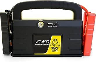MAXTOOLS JSL400-UK 2400A 12V UltraSafe Portable Lithium Jump Starter, Car Battery Booster Pack, USB Powerbank, and Jump Leads for up to 7.0 Liter Petrol and 4.5 Liter Diesel Engines