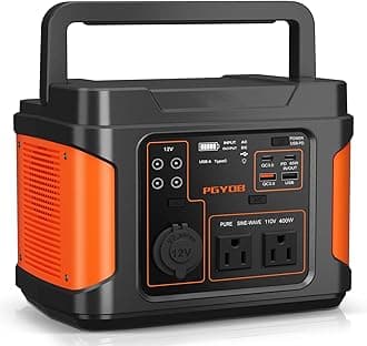 PGYOB 400W Portable Power Station, 296Wh Outdoor Solar Generator Backup Ternary Battery Pure Sine Wave Power Pack with AC/DC Outlet, PD 65W USB-C Outlet for Home, Camping, RV, Blackout, CPAP