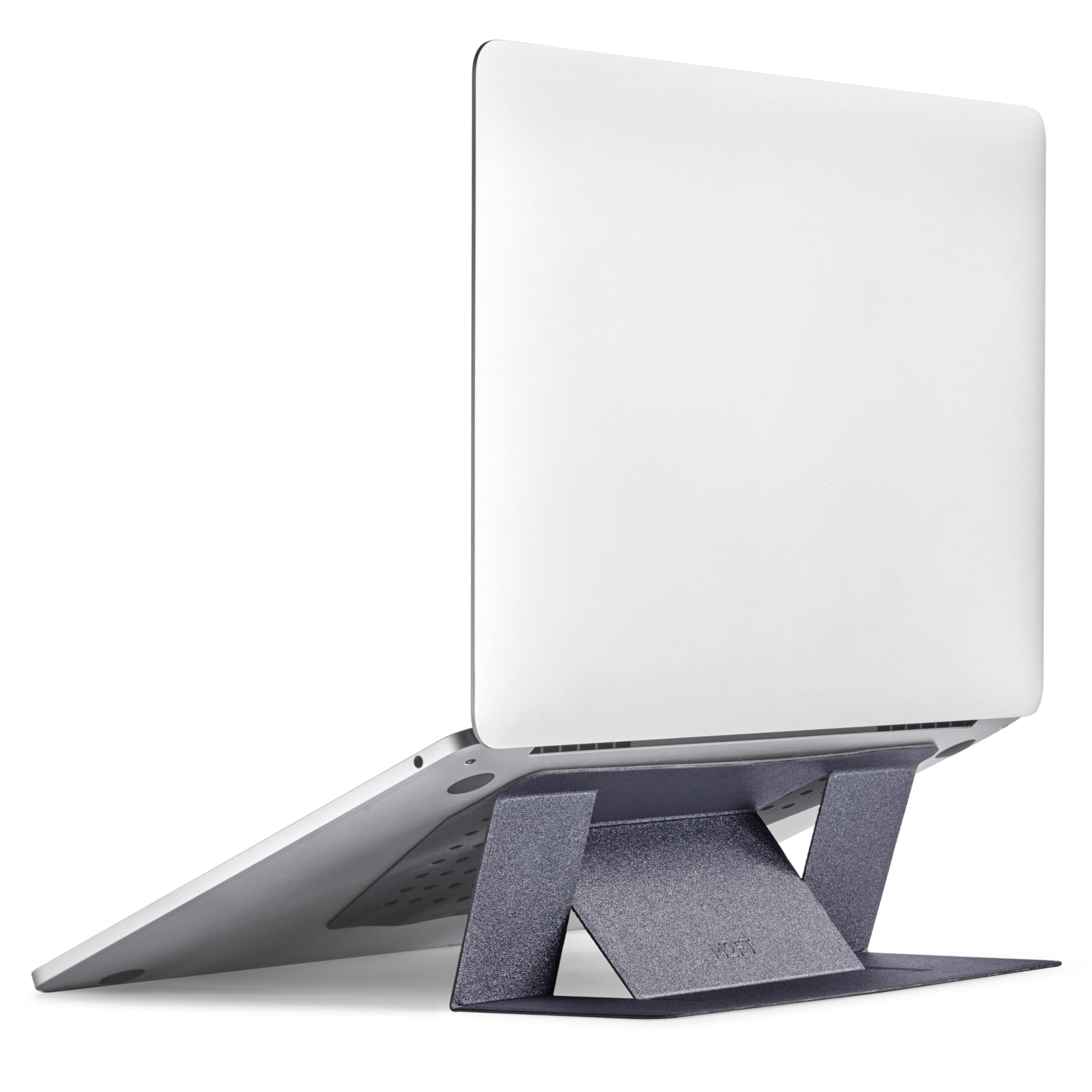 Laptop Stand for Desk, Adhesive MacBook Computer Stand with 2 Adjustable Viewing Angles, Foldable and Portable Laptop Riser Compatible with 11"-16" Laptops, Starry Grey(Adhesive Version)