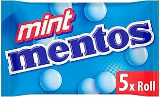 MENTOS - Soft Mints - Crisp Outer Shell and Soft Centre - Mint Flavour x 5 Rolls