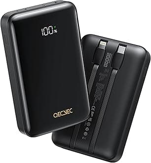 Portable Charger 20000mAh, 22.5W Power Bank Fast Charging, High Capacity Cell Phone Portable Power Banks with for iPhone, Samsung, Android etc, Travel Essential (Black)